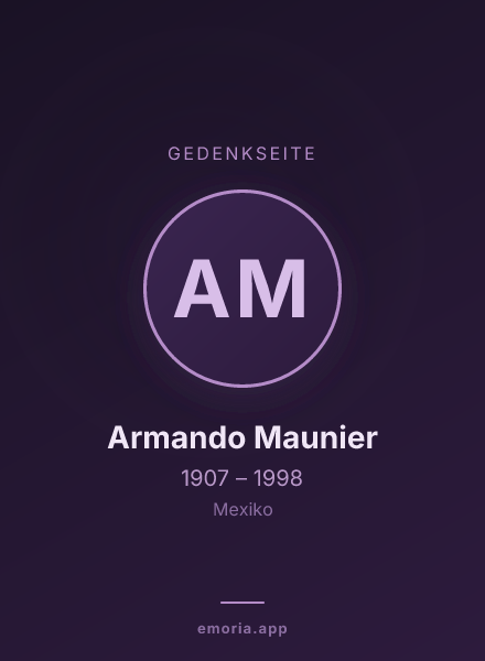 Gedenkportrait von Armando Maunier