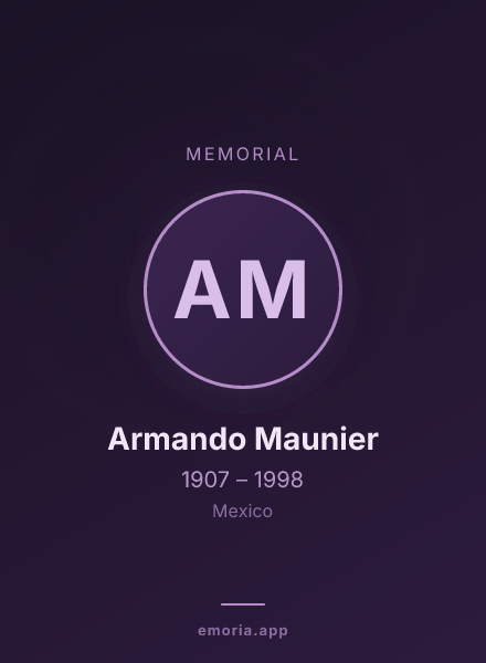 Memorial portrait of Armando Maunier
