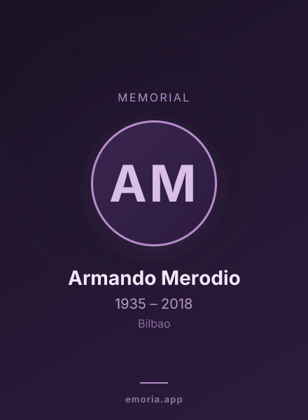 Memorial portrait of Armando Merodio