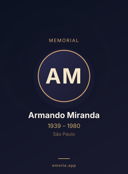 Memorial portrait of Armando Miranda