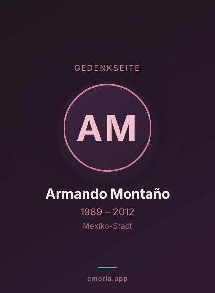Gedenkportrait von Armando Montaño