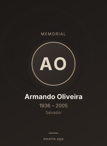 Memorial portrait of Armando Oliveira