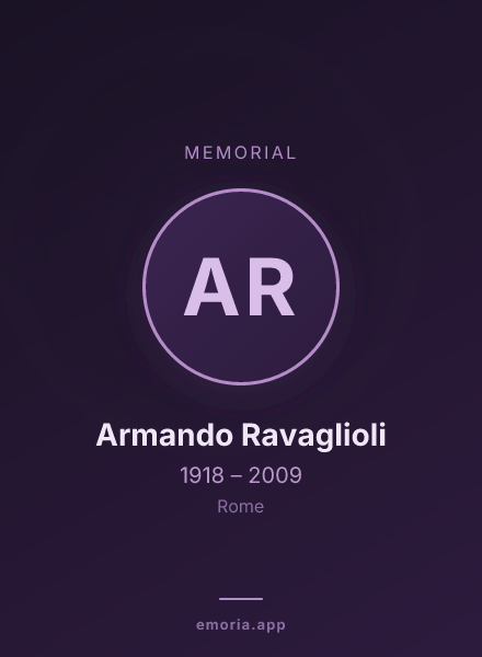 Memorial portrait of Armando Ravaglioli