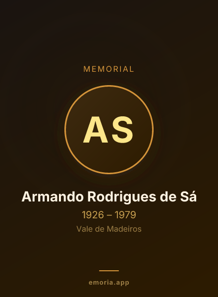 Memorial portrait of Armando Rodrigues de Sá
