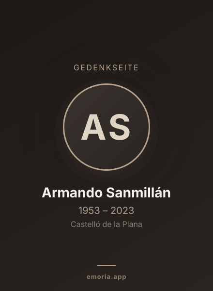 Gedenkportrait von Armando Sanmillán
