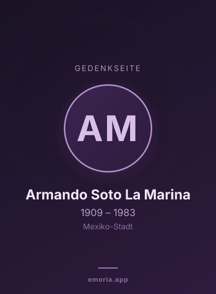 Gedenkportrait von Armando Soto La Marina