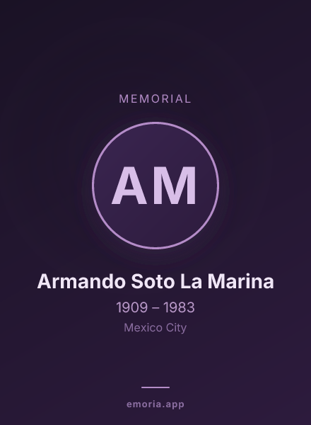 Memorial portrait of Armando Soto La Marina