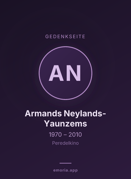Gedenkportrait von Armands Neylands-Yaunzems