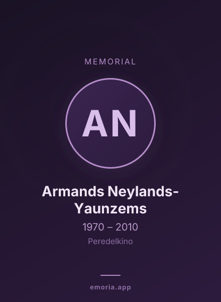 Memorial portrait of Armands Neylands-Yaunzems