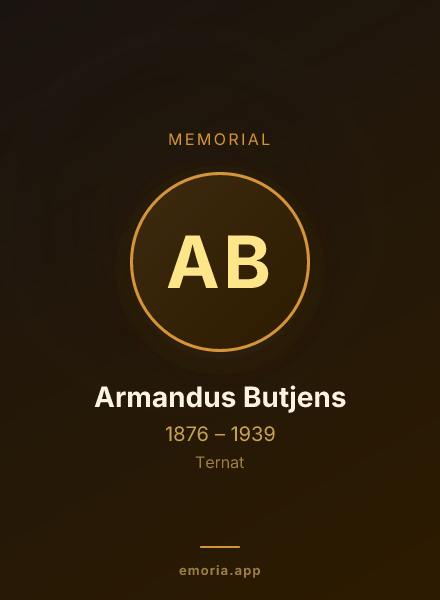 Memorial portrait of Armandus Butjens