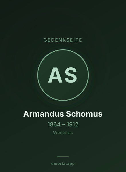 Gedenkportrait von Armandus Schomus