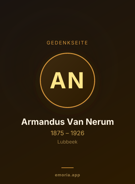 Gedenkportrait von Armandus Van Nerum