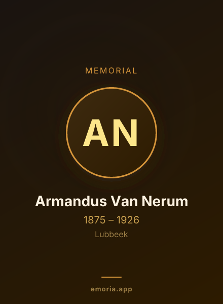Memorial portrait of Armandus Van Nerum