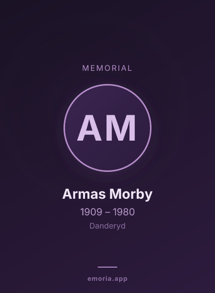Memorial portrait of Armas Morby
