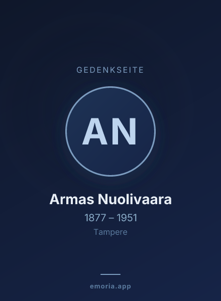 Gedenkportrait von Armas Nuolivaara