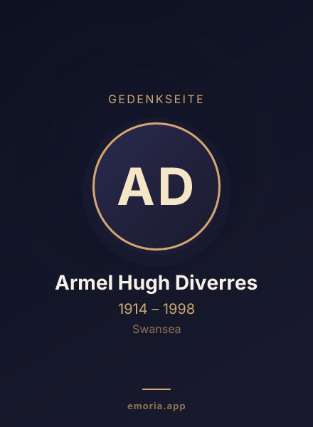 Gedenkportrait von Armel Hugh Diverres