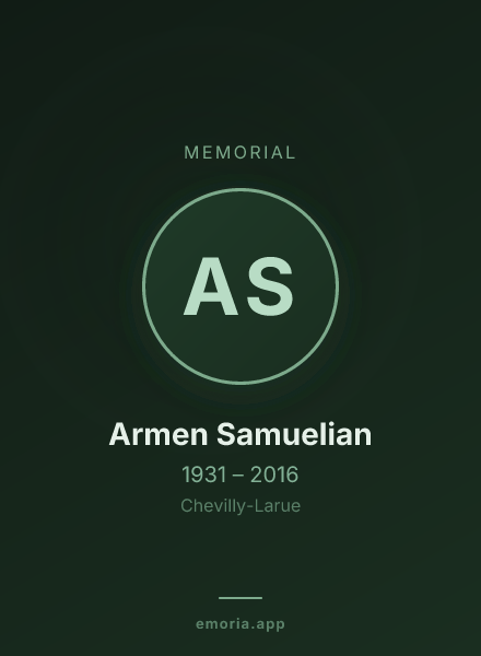 Memorial portrait of Armen Samuelian