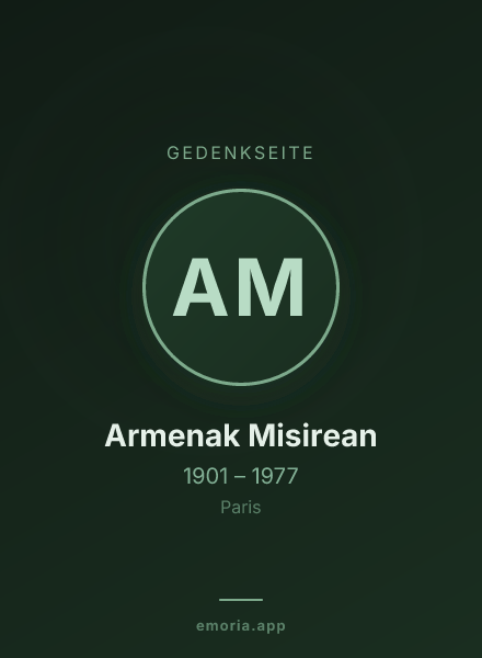Gedenkportrait von Armenak Misirean