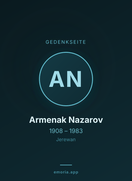 Gedenkportrait von Armenak Nazarov