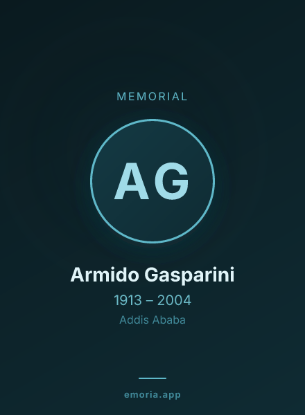 Memorial portrait of Armido Gasparini
