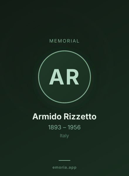 Memorial portrait of Armido Rizzetto