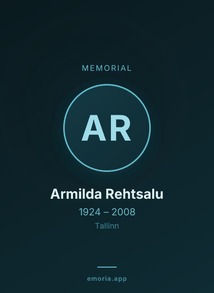 Memorial portrait of Armilda Rehtsalu