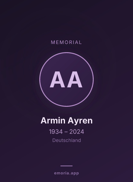Memorial portrait of Armin Ayren