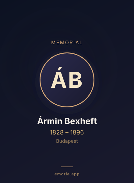Memorial portrait of Ármin Bexheft