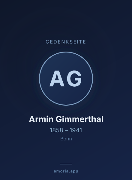 Gedenkportrait von Armin Gimmerthal