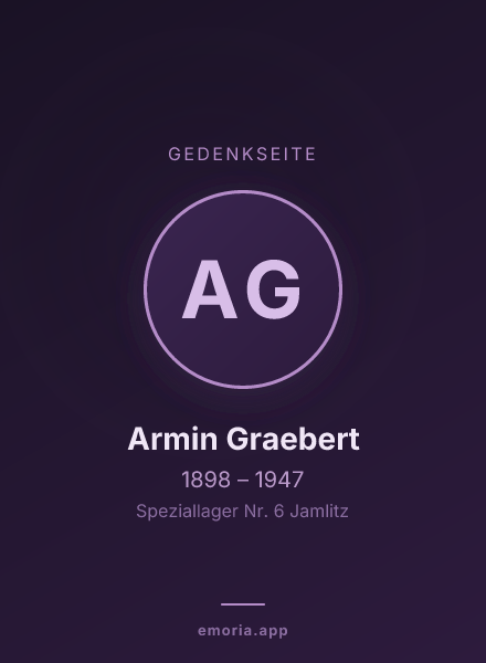 Gedenkportrait von Armin Graebert