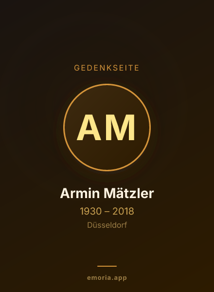 Gedenkportrait von Armin Mätzler