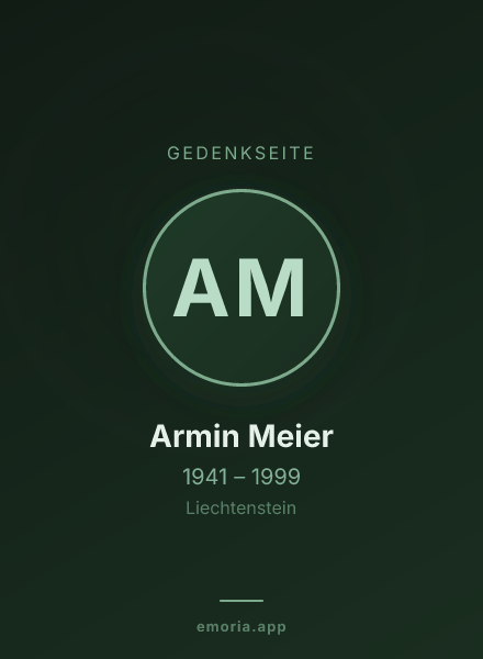 Gedenkportrait von Armin Meier