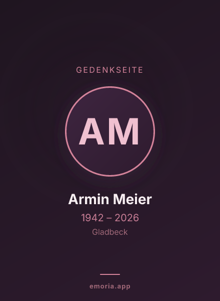 Gedenkportrait von Armin Meier