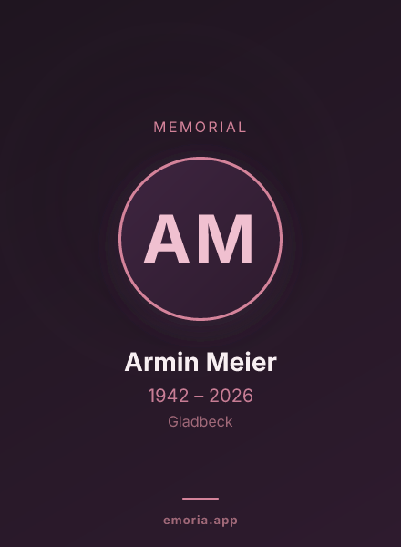 Memorial portrait of Armin Meier
