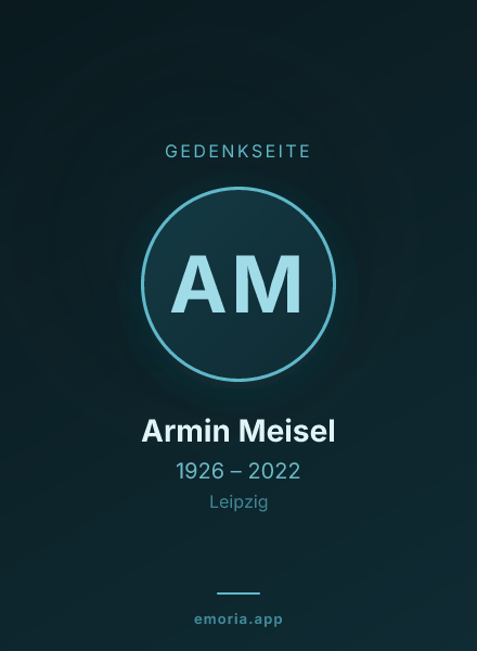 Gedenkportrait von Armin Meisel