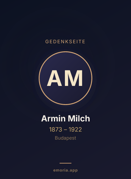 Gedenkportrait von Armin Milch