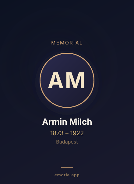 Memorial portrait of Armin Milch
