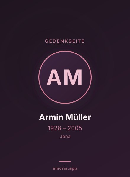 Gedenkportrait von Armin Müller