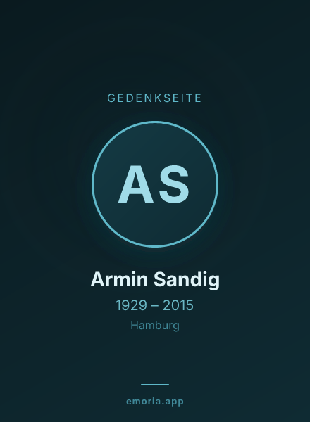 Gedenkportrait von Armin Sandig