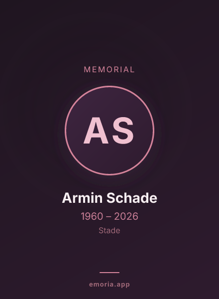 Memorial portrait of Armin Schade
