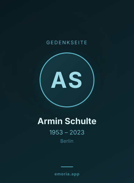 Gedenkportrait von Armin Schulte