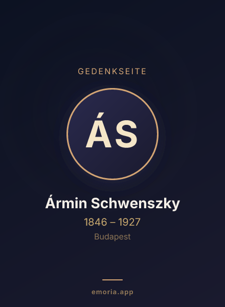 Gedenkportrait von Ármin Schwenszky