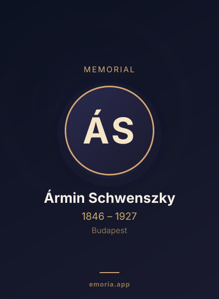Memorial portrait of Ármin Schwenszky