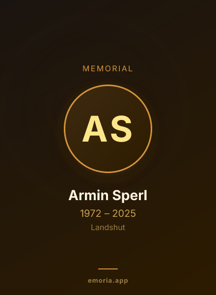 Memorial portrait of Armin Sperl