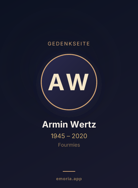 Gedenkportrait von Armin Wertz