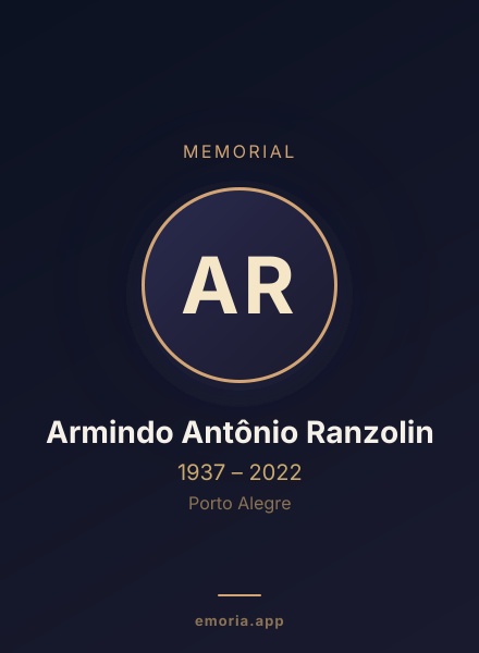 Memorial portrait of Armindo Antônio Ranzolin