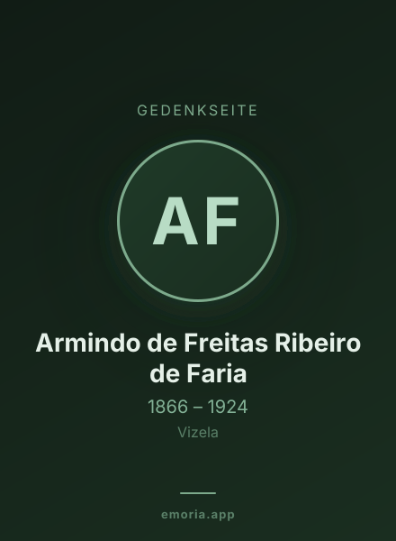 Gedenkportrait von Armindo de Freitas Ribeiro de Faria
