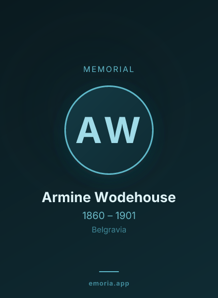 Memorial portrait of Armine Wodehouse