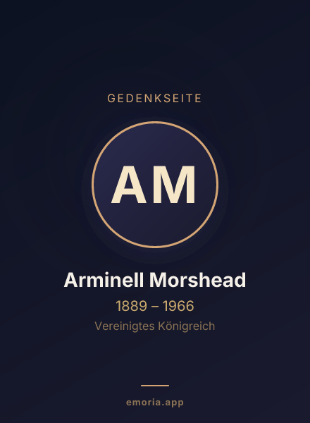 Gedenkportrait von Arminell Morshead