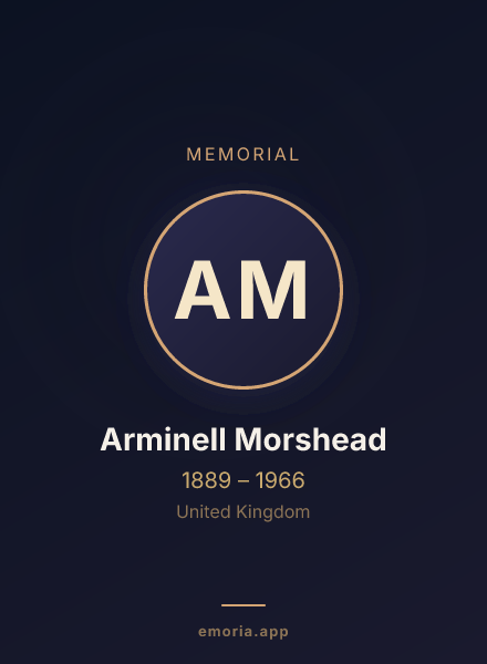 Memorial portrait of Arminell Morshead